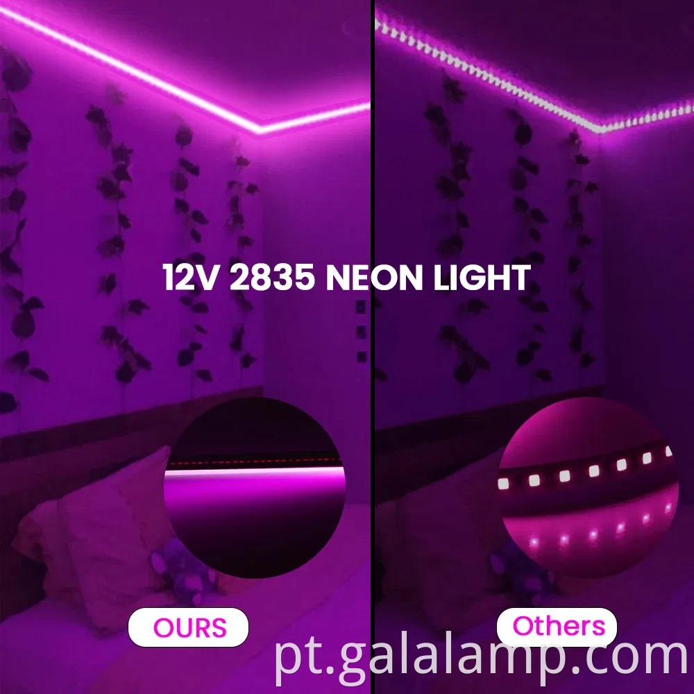 Faixa de luz neon flexível à prova d'água 5m SMD 2835 Sinais externos